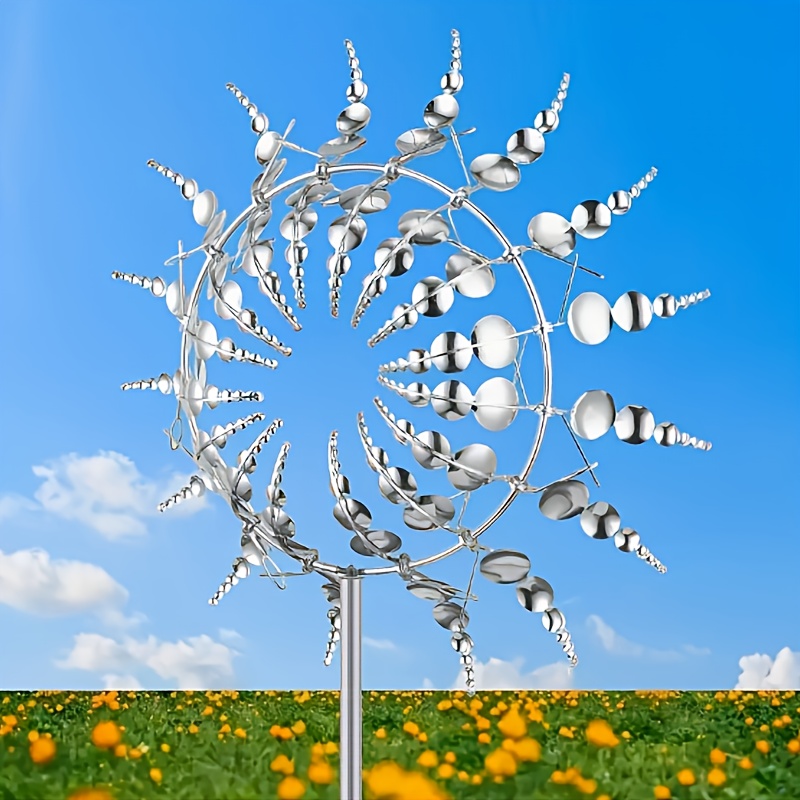   degree rotating windmill insert decoration garden lawn metal windmill garden gardening iron windmill