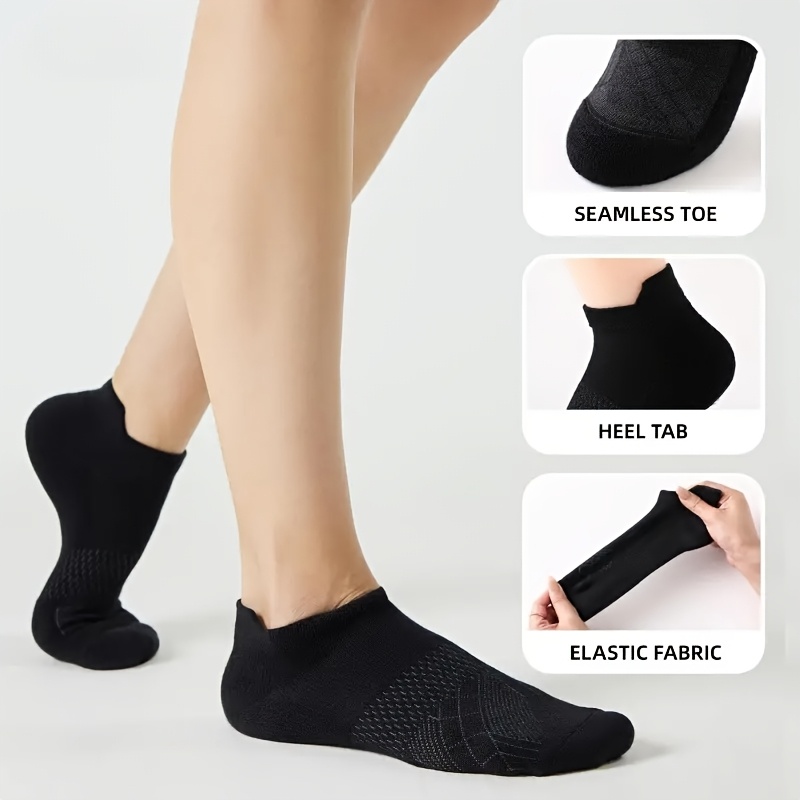 5 pack womens compression ankle socks arch support low cut athletic socks moisture wicking breathable fabric   fitness running casual attire unisex multi color pack essential for daily life running striped pattern durable
