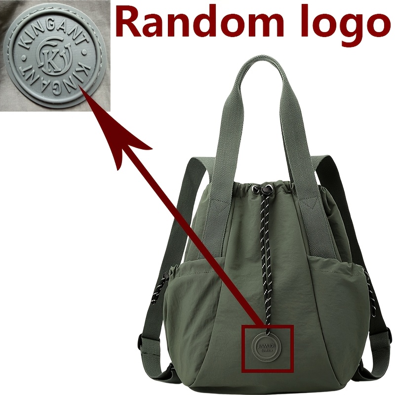 Solid Color Casual Nylon Women's Backpack, Lightweight Adjustable Daypack