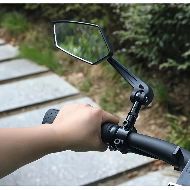 2pcs Bike Rear View Mirrors - 360° Rotatable Adjustable Safety Cycling Mirrors with Wide-Angle, Handlebar Mount Compatible for Mountain Bikes, Road Bikes, for -Bikes - for riding Safety Mirrors