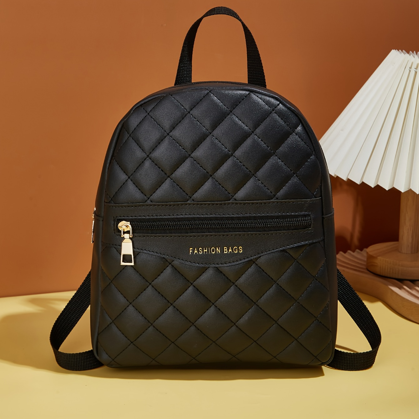 TEMU 1pc Fashion Women's Backpack Black All-match Rucksack Large Capacity Casual Handbag Trendy Practical Book Bag