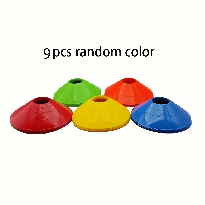 TEMU 9/18pcs Set Of Random Color Small Marker Discs, Suitable For Soccer And Basketball Speed Agility Training Obstacle Course Barriers, Stepping