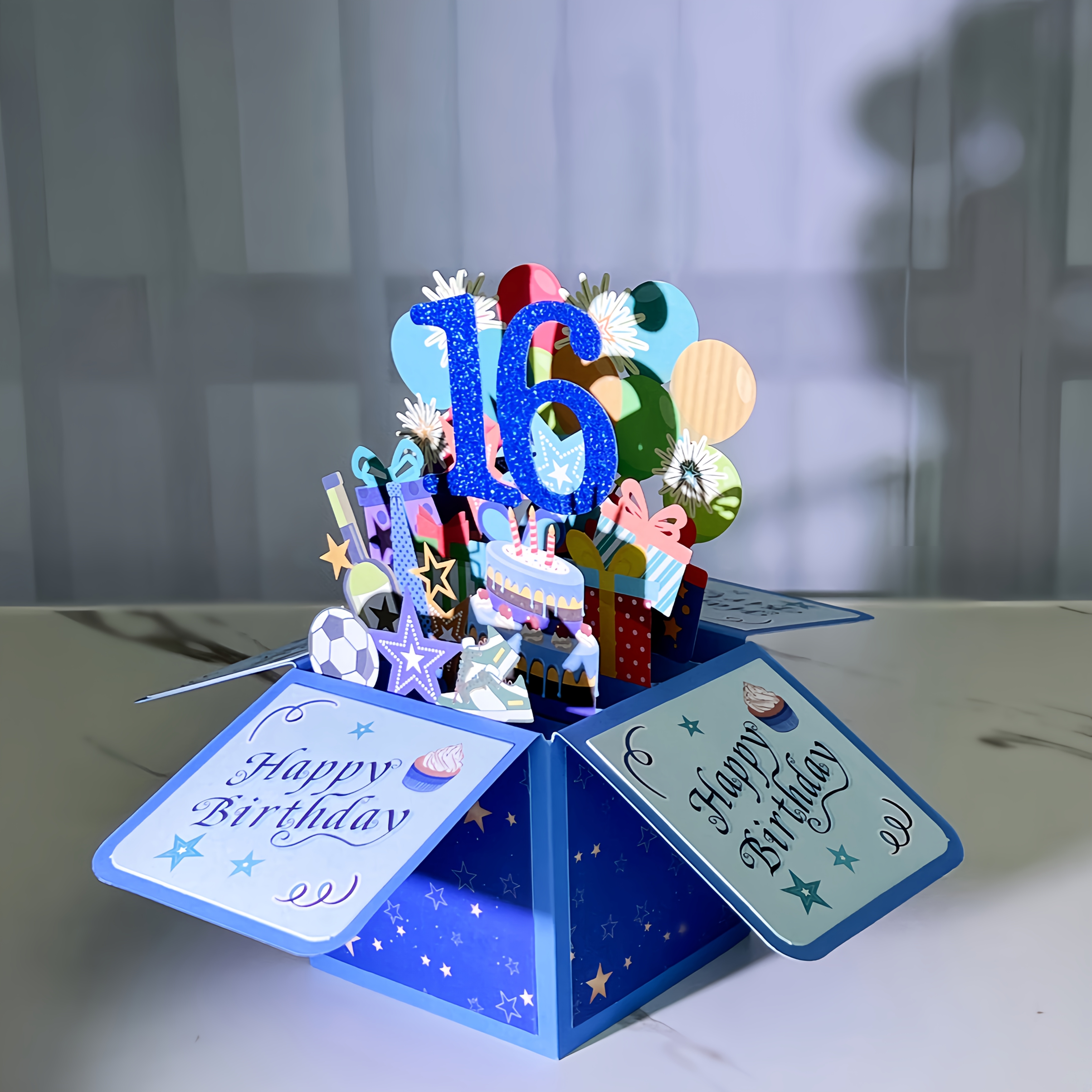 E-shop 16. Geburtstagskarte, Alles Gute zum 16. Geburtstag Grußkarte, für Teenager, die 16 werden, Ideal für Neffen/Sohn/Enkel/