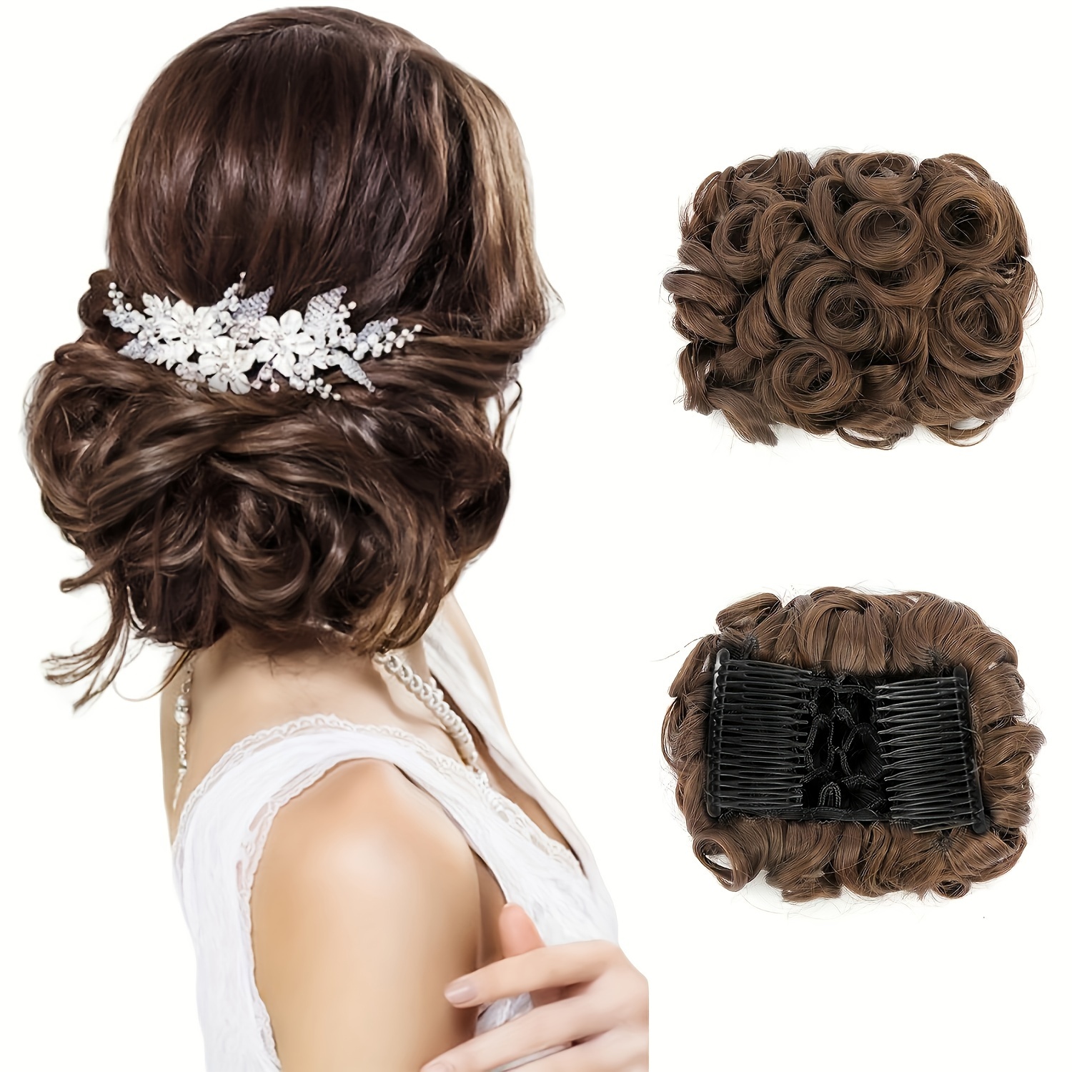 Messy Bun Hair Piece Curly Hair Buns Extension Thick Chignon Temu