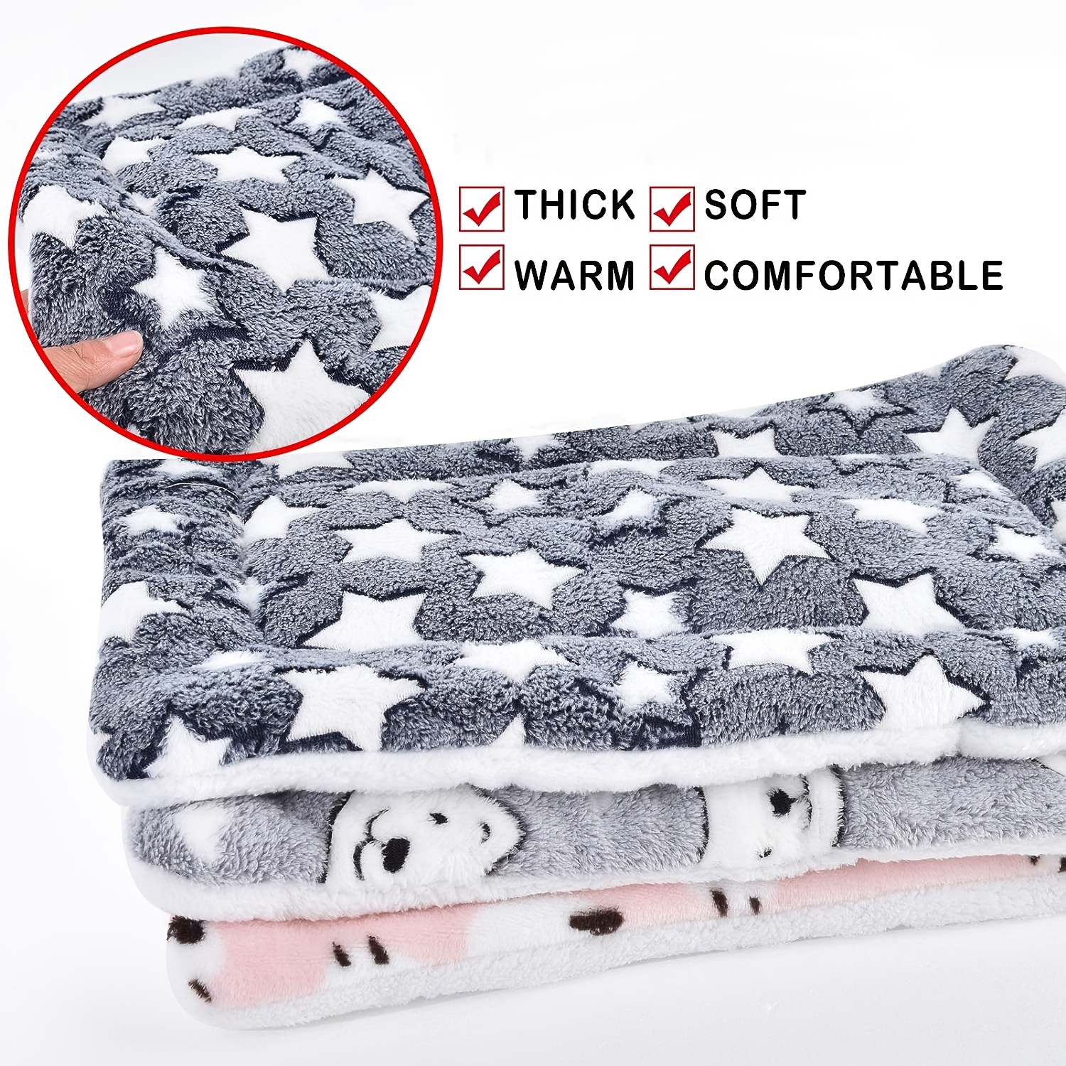 1  dog crate mat warm dog nest winter warm thickened dog blanket dog bed mat christmas gift 3