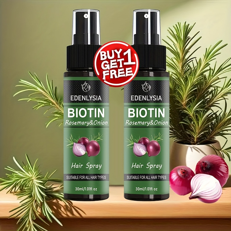 Image of Edenlysia - 30ml/1.01fl.oz - , Free 3-in-1 Spray Enriched With Rosemary, Onion, Biotin And More.volume -multi-healthy-make Thin Fully.easy To Carry When Traveling, Gift For Christmas/halloween.