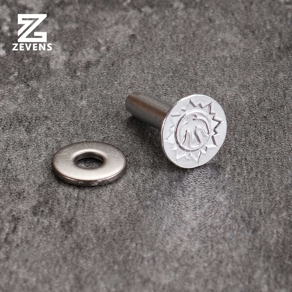 TEMU 20 Sets Of Durable Nail Hardware Additions With Sun Patterns, Featuring Coarse Meteorite-style Rivets For Belts And Bags, In Silvery