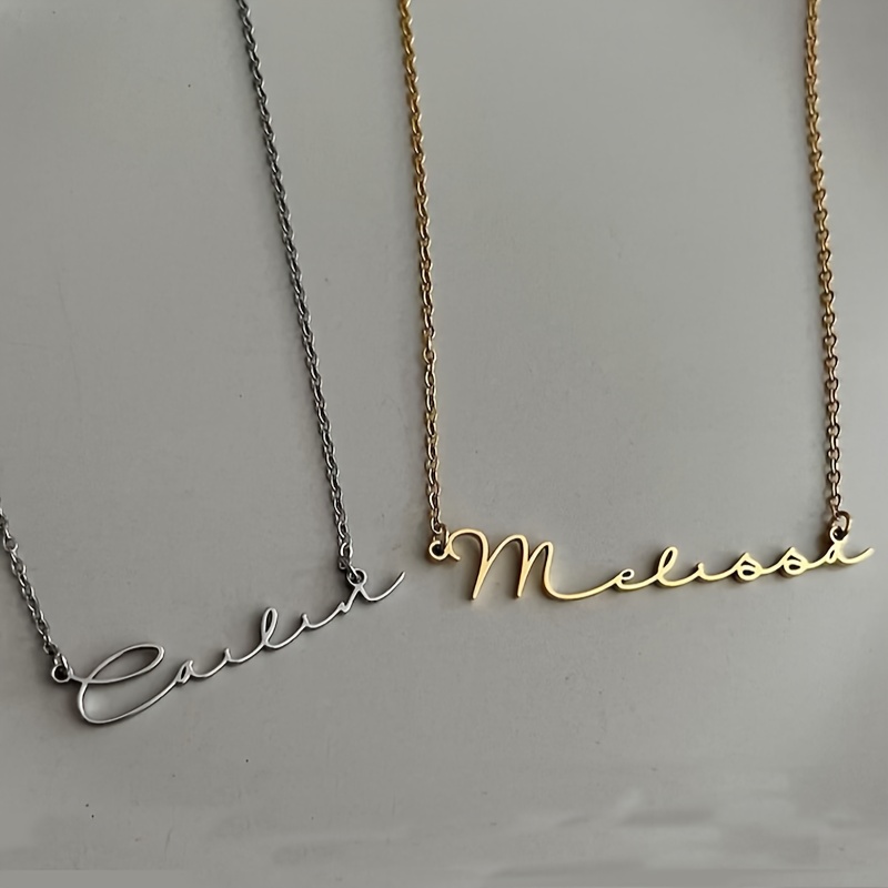 Personalized Women's Fashion Pendant Necklace, Customizable Names