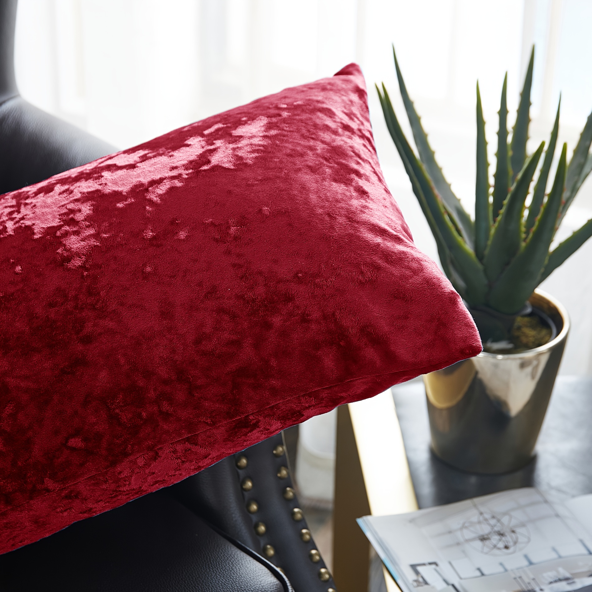 2pcs crushed velvet fuzzy soft decorative throw pillow covers set with double sided no insert stylish cushion cover for sofa couch chair living room bedroom decor Product details 9