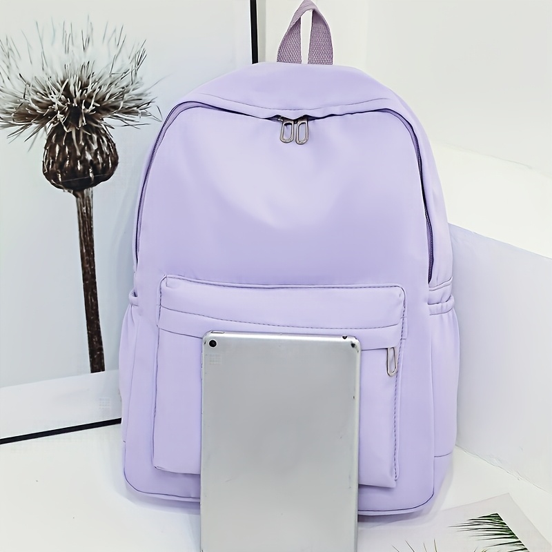 Mochila de 4 piezas, bolso cruzado, bolso y bolso para bolígrafo, mochilas de viaje informales clásicas de color sólido para hombres y mujeres, mochila de gran capacidad, mochilas escolares, bolsas para libros para niñas y estudiantes, mochila grande para estudiantes escolares de estilo preppy