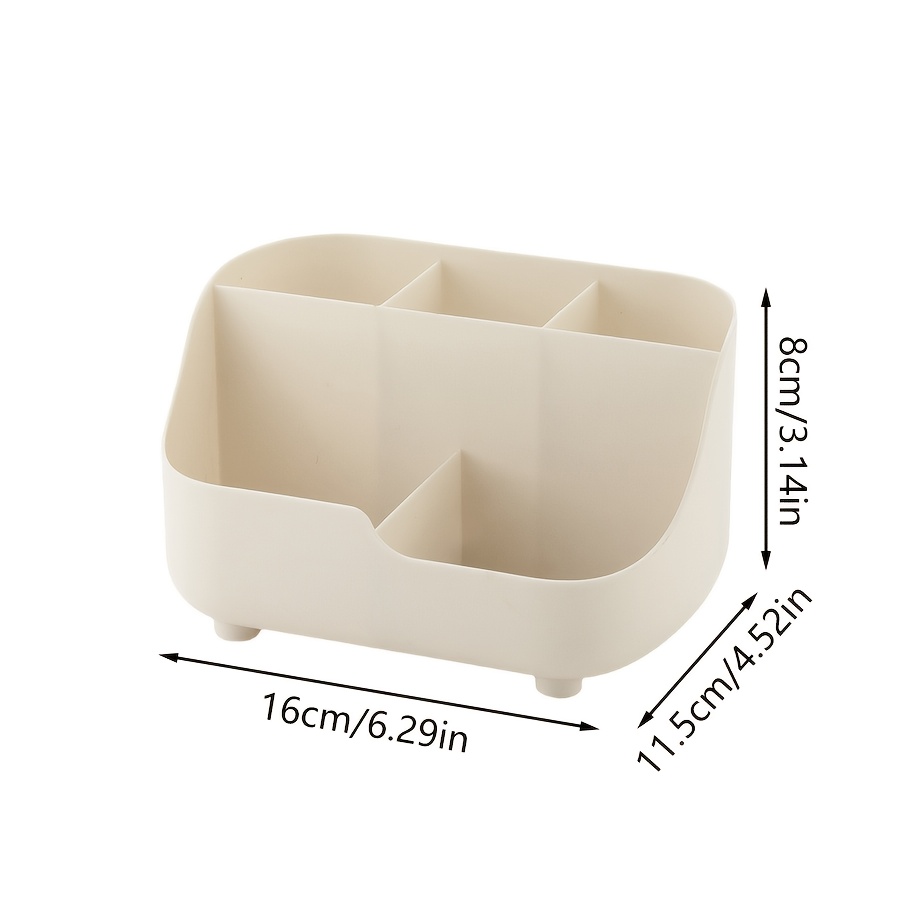 1pc versatile cosmetics storage box with dividers ideal for bedroom organization holds makeup skincare products pens more in light blue or white Product details 3
