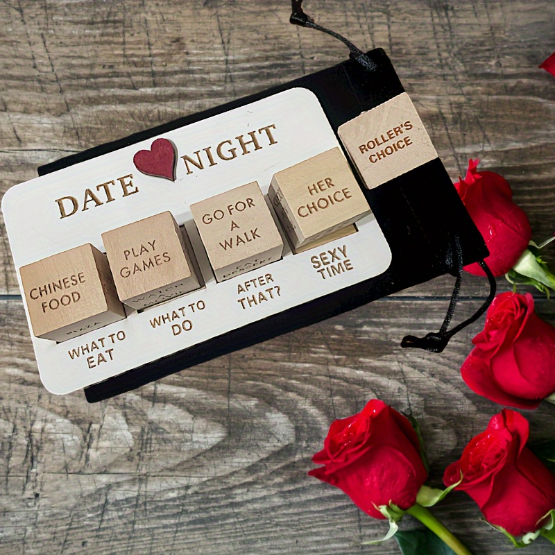 

5pcs Date Night Wooden Dices, Fun Games To Heat Up The Atmosphere For Couples, Gaming Gift