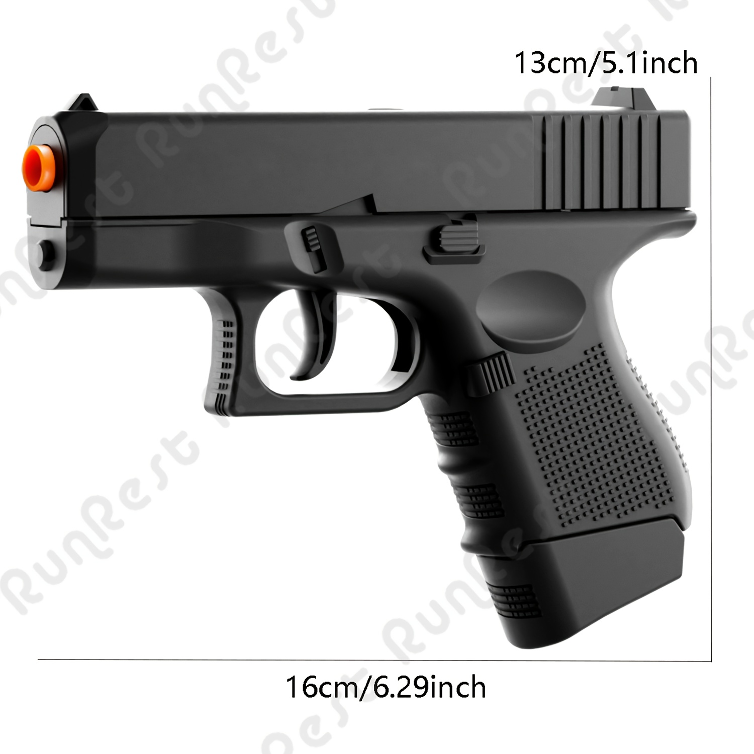 Pistolet Jouet Avec 100 Balles, 12 Douilles, Éjection Automatique Et Recul – Idéal Pour Jeux De Tir Et Cadeaux Enfants Filles Garçons