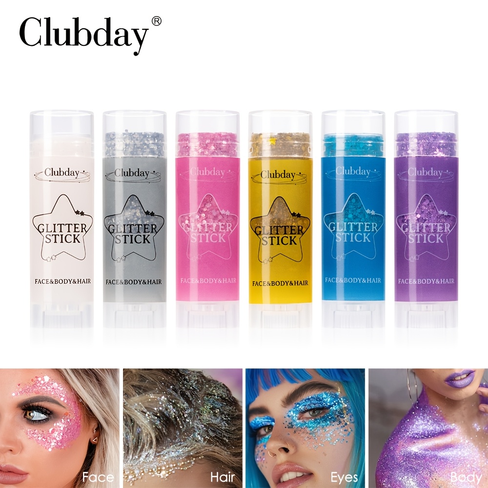 6 Pcs/set Mermaid Sequin Gel Body Glitter Gel Set For Face, Hair, Nails, , Easy To Remove, Waterproof, High Gloss, Suitable For Tones, Ideal For Concerts, Disco Parties, , Halloween And Festivals