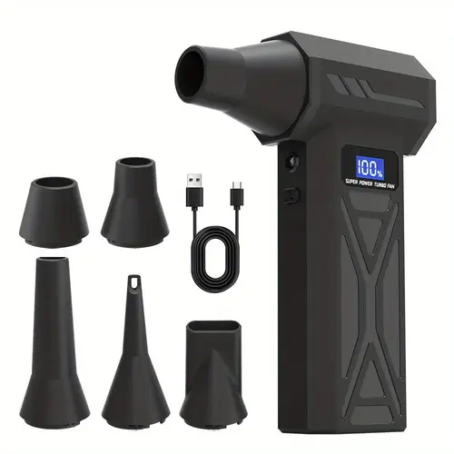 130000rpm screen with adjustable including 5 hair dryers 4000mah high capacity battery the best holiday gift for portable air blowers suitable for computers keyboards outdoor and car cleaning