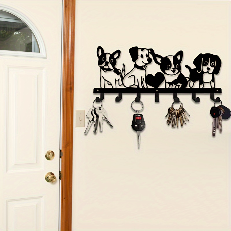 TEMU Dog Key Rack, Metal Wall Decor, Key Organizer For , Hallway, Entryway, Small Hanging Hanger, For , Artistic Tool