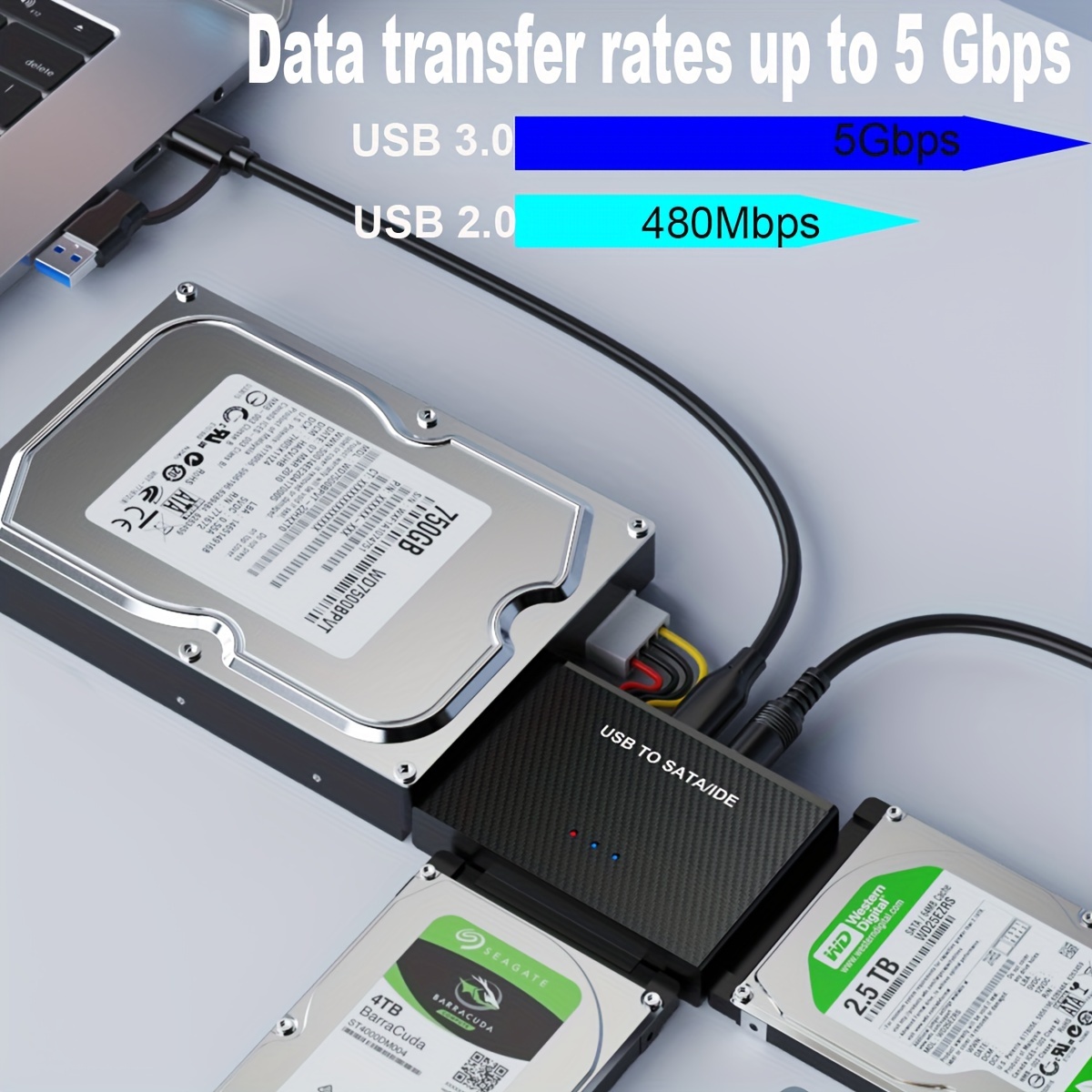 Набор USB 2.0-SATA-IDE, Кабель-адаптер для HD HDD 2.5, 3.5