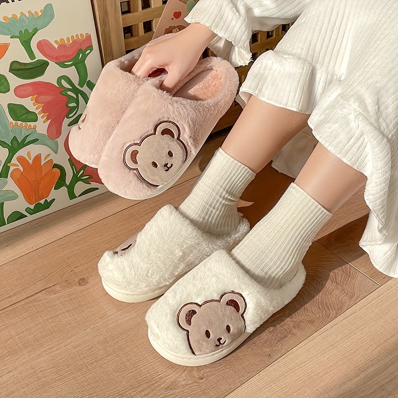 

Chaussons en peluche décontractés avec un dessin d', confortables pour , avec une semelle en TPR, pour au chaud en hiver, Cixi