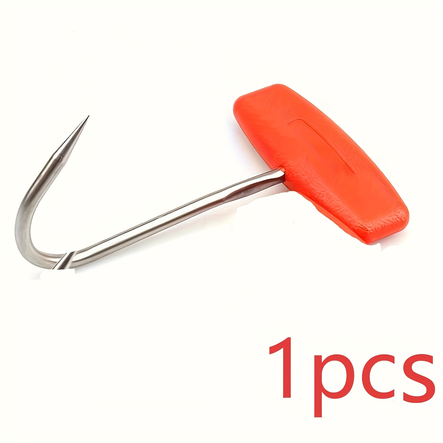 TEMU Stainless Steel T-shaped Hook, Hook, Portable Hook With Ergonomic T-handle And Anti-slip Locking Mechanism - Sharp Hook Tip And , Suitable For