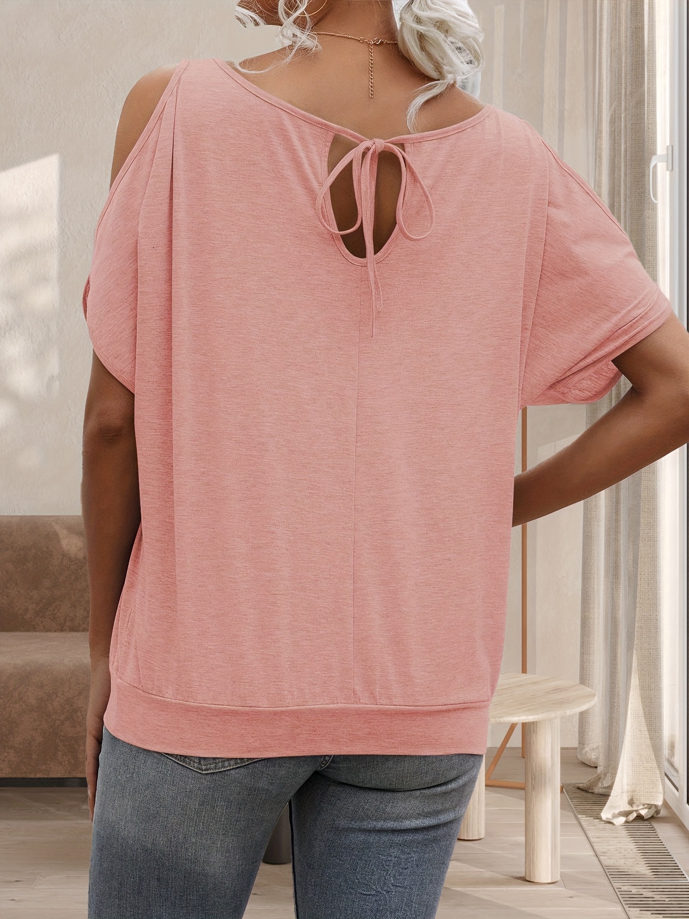 loose cold shoulder top