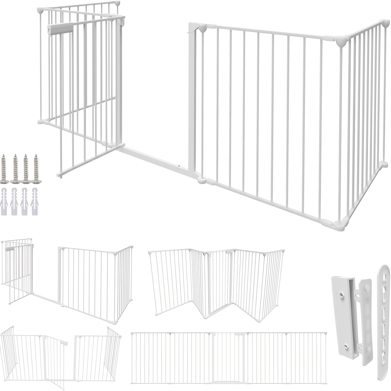 TEMU Indoor Safety Railing For Stairs, 310 Cm, Home Fence Set Of 5, Pet Fence, Fireplace Guard, Barrier, In .