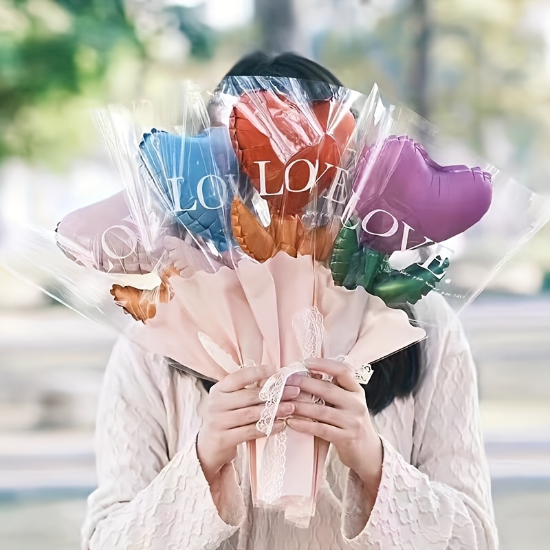 

Set Of 30pcs, A Flower Balloons For Mom, A Partner, Or For Events Like Ceremonies, Day, , Valentine's Day, Weddings, And Birthday Parties.