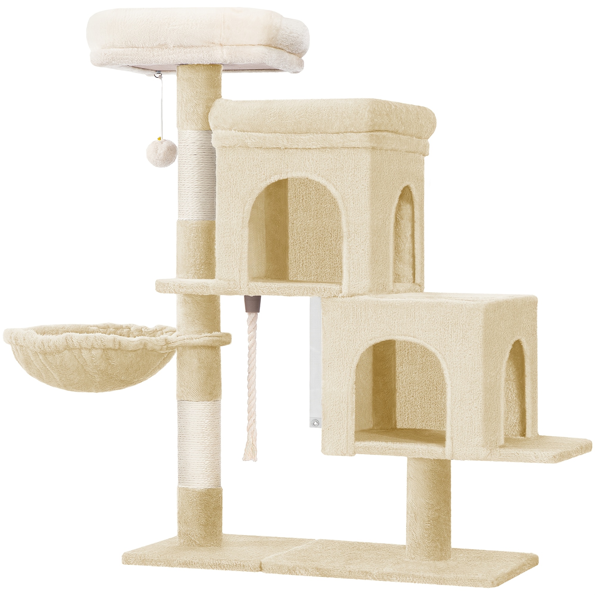Cat Tree, 95cm Small Cat Tree, Spacious And Sturdy, , With A Soft Large Platform, Plush Ball, Cat Bed, Scratching Post, And Sisal Rope.