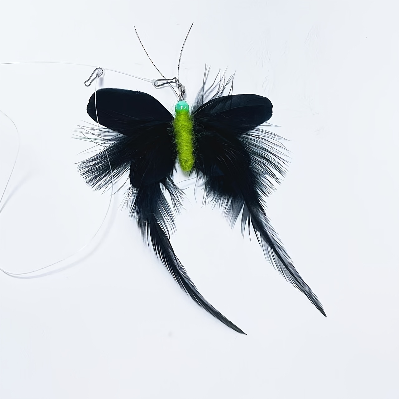 TEMU Cat Toys With Artificial Feathers, Cat Toys For Indoor Cats, Cat Wand Replacement, Interactive Pet Toy For Cat Exercise Gifts, Without Battery