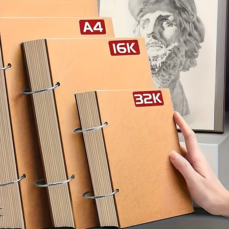 

Cahier de couvert A4/16K/32K pour le dessin, cahier de spiral pour adultes avec 120gsm 75 feuilles premium pour le dessin, cahier de pour les livres de dessin, cahier de notes, fournitures d'art