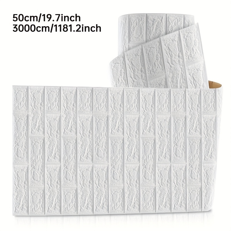 TEMU Total Length 30 Meters- 3d Brick Wall Wallpaper- Self-adhesive Foam Wall Tile Stickers, Home Decoration Wall Panels, Peel And Stick, Easy To