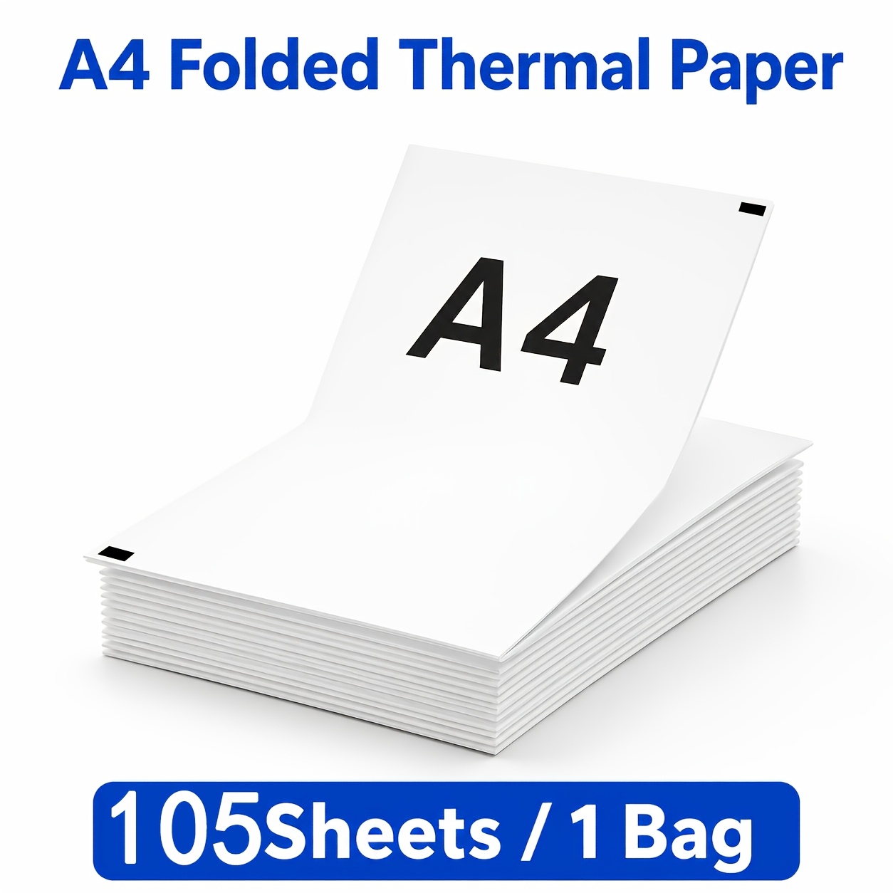 Image of A4 Thermal Printer Paper Refill, 53/105 Sheets Portable Printer Paper For School, Office, Travel, And Study