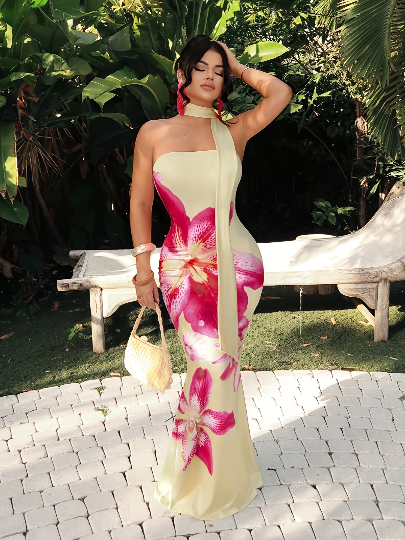 Vestido de Férias com Estampa Floral para Mulher - Luxuoso - ASD1 4