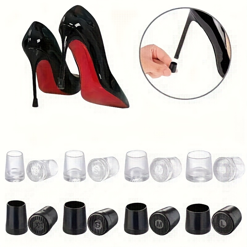 8pcs 4 pairs of high heel heel protectors anti slip noise reduction multiple sizes ideal for weddings lawns gravel   outdoor activities