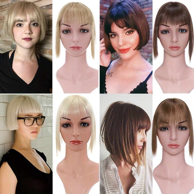 10inch 25cm hair toppers natural straight hairpiece with bangs for women 100 soft toupee hair 2 clips   clip   synthetic hair extensions hair pieces for thinning hair wiglets upgrade lace base topper festival cosplay   use details 5