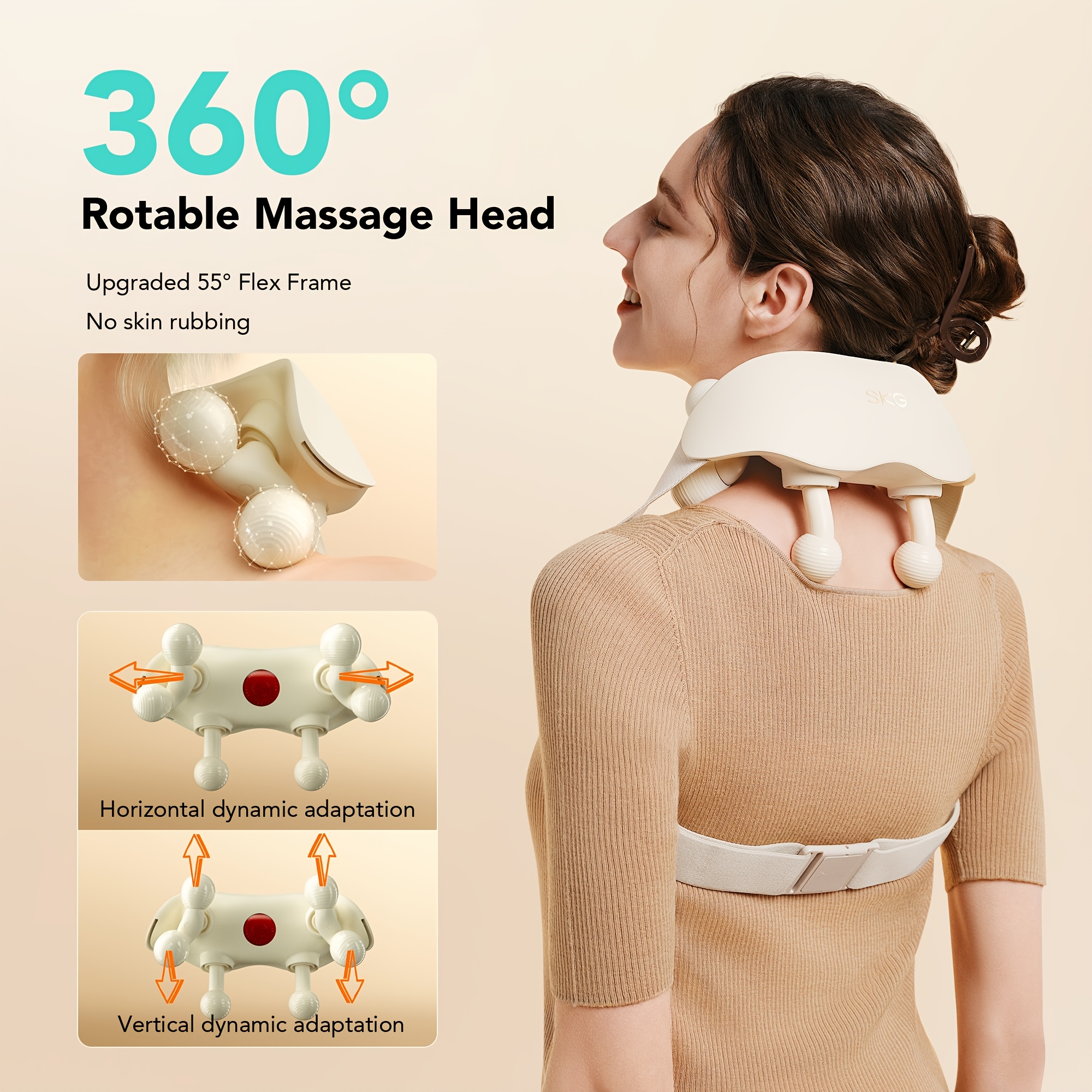 SKG Cordless Neck And Shoulder Massager with Heat, 6D Shiatsu Bionic Hand Kneading Machine for Trapezius And Back, Wearable Hands-Free Electric Deep Tissue Full Body Massager, Portable Home Office Car Tech Gifts for Women Men Mom Dad 15 SKG Cordless Neck And Shoulder Massager with Heat, 6D Shiatsu Bionic Hand Kneading Machine for Trapezius And Back, Wearable Hands-Free Electric Deep Tissue Full Body Massager, Portable Home Office Car Tech Gifts for Women Men Mom Dad