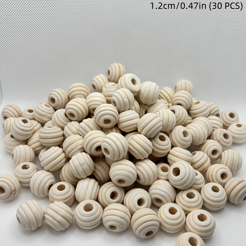 Sizes Of 12mm, 16mm Wooden Beads With Holes, Suitable For Diy Materials, Jewelry, Necklace, Bracelet Weaving, Exquisite Wooden Jewelry, Other Accessory Materials