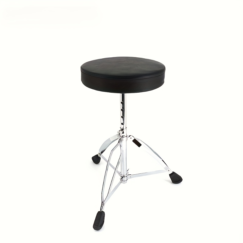 TEMU Heavy-duty Adjustable Height Drum Stool, Padded Swivel Jazz Seat For Guitarists And Drummers