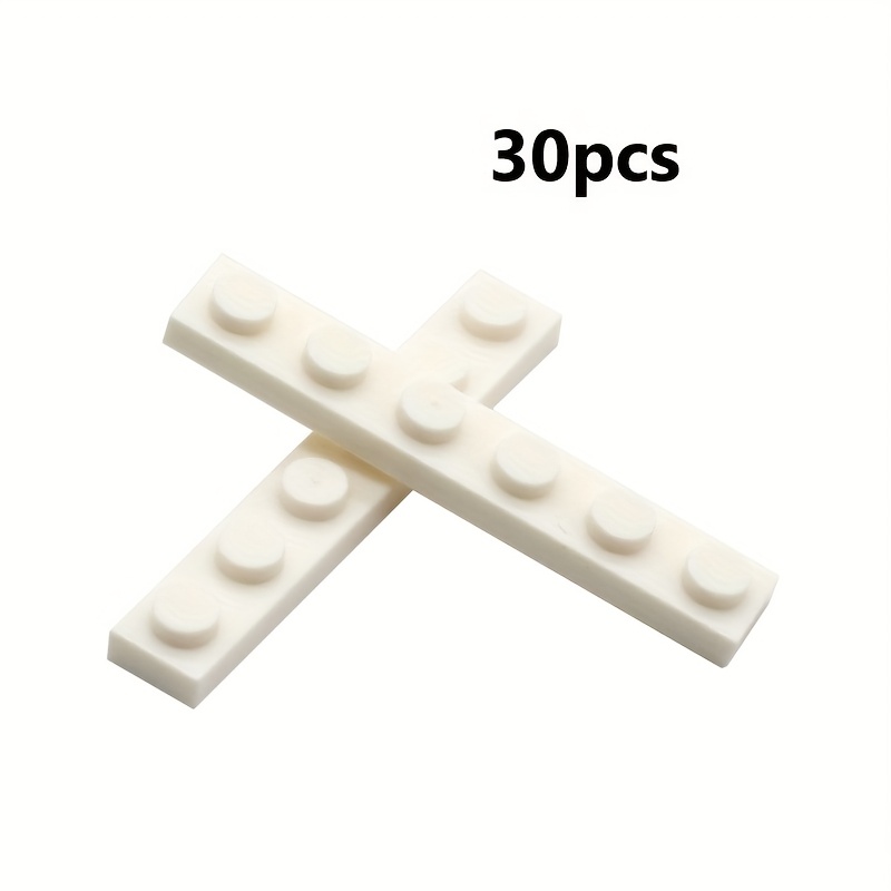 30pcs 30mm Building Blocks Thin Tile 1x6 Short Brick DIY