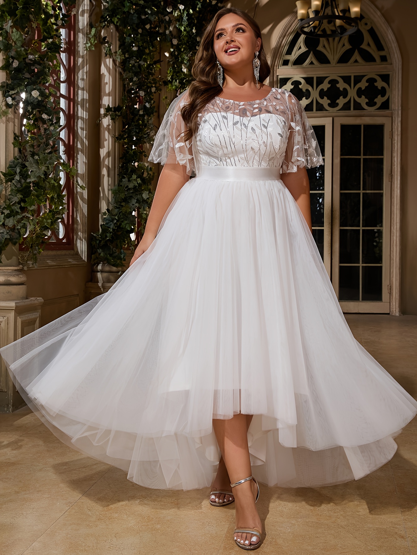 plus size dresses for wedding sold on Temu United States