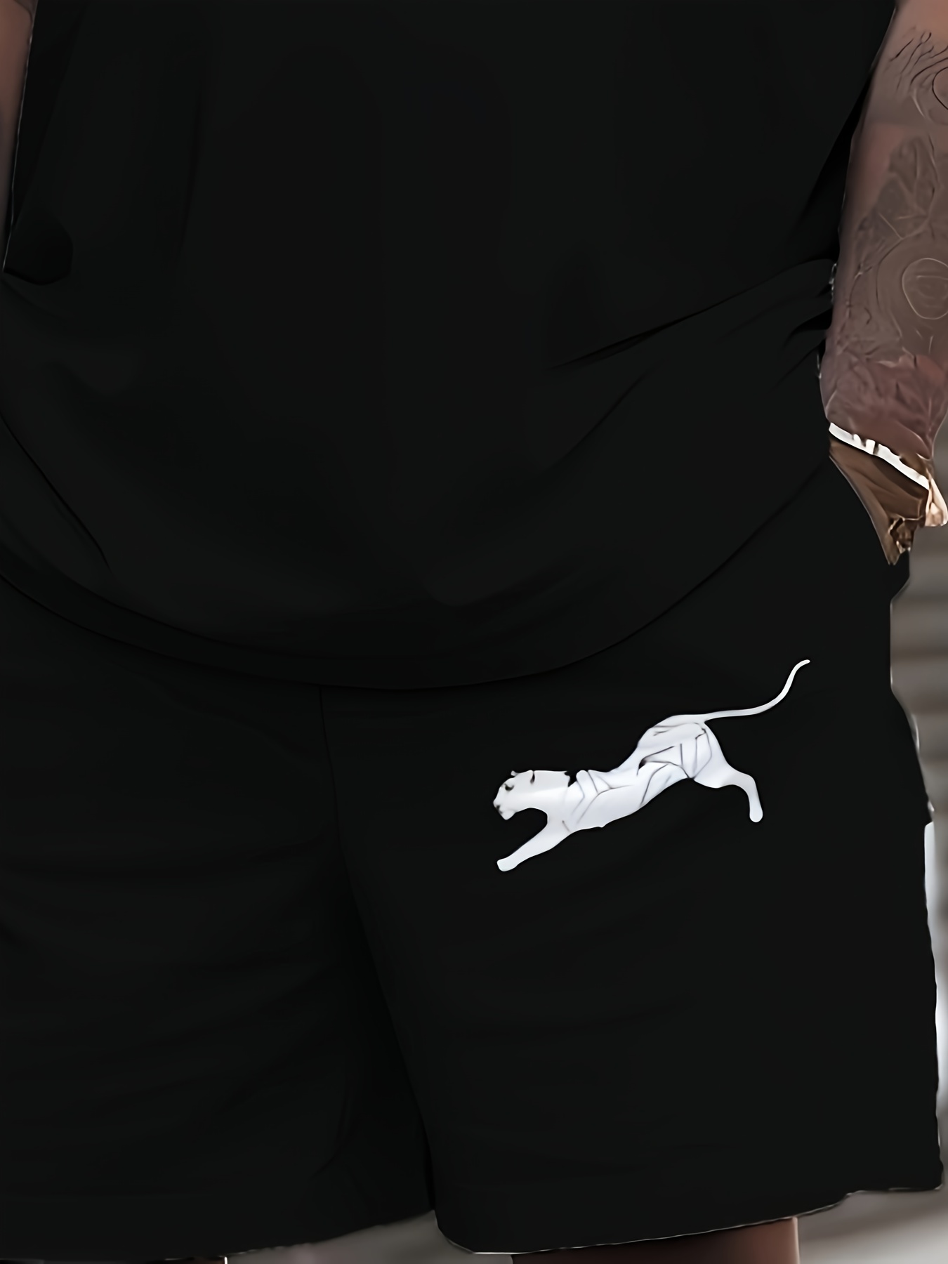 Large Size 3D Digital Print Casual Fashion T-shirt and Shorts Set Large Size Men's Casual Set