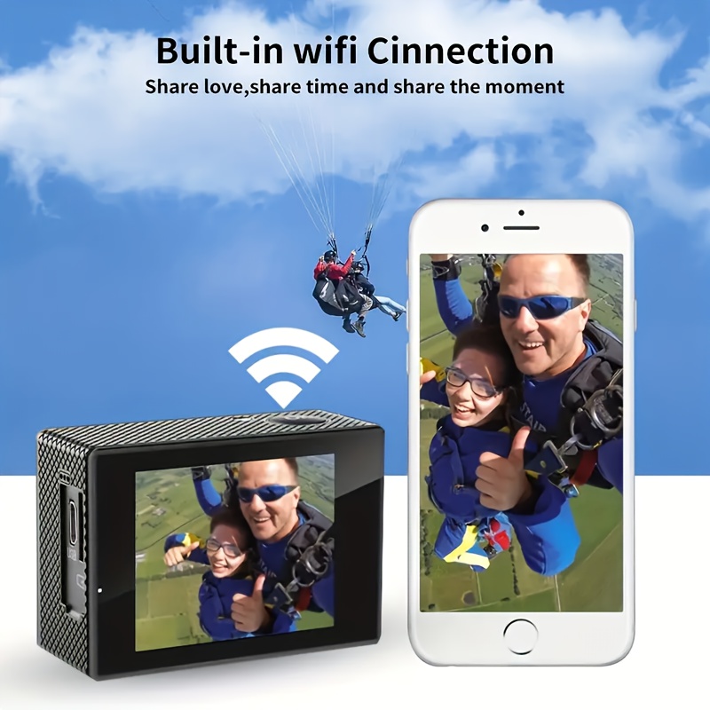 câmera 4k ultra hd com wifi, tela de 2,0 polegadas, gravação em loop, bateria recarregável, , mp4, para , ciclismo, caminhada e surf | cartão de memória 32gb | dispositivo portátil compacto design desempenho lente qualidade extremos entusiastas da detalhes 4