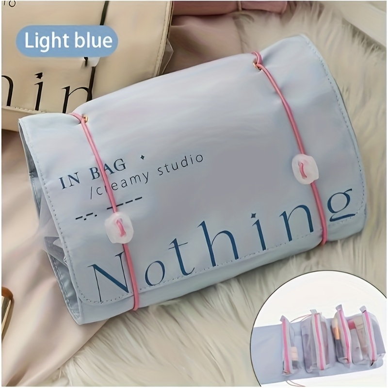 TEMU Foldable Travel Toiletry Bag, Detachable Cosmetic Organizer, 4-in-1 Women's Portable Large Capacity Washbag, Travel And Essential, Skincare And