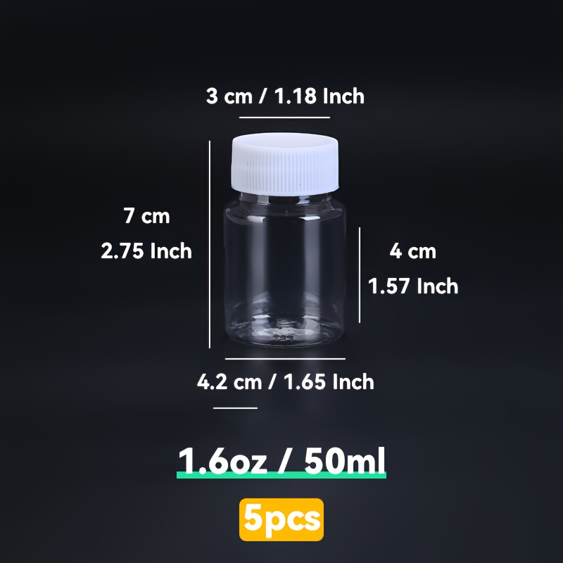 5pcs Transparent Essential Oil Plastic Bottles With Lids Perfume Dispensing Bottles Portable Travel Bottles Suitable For Liquids