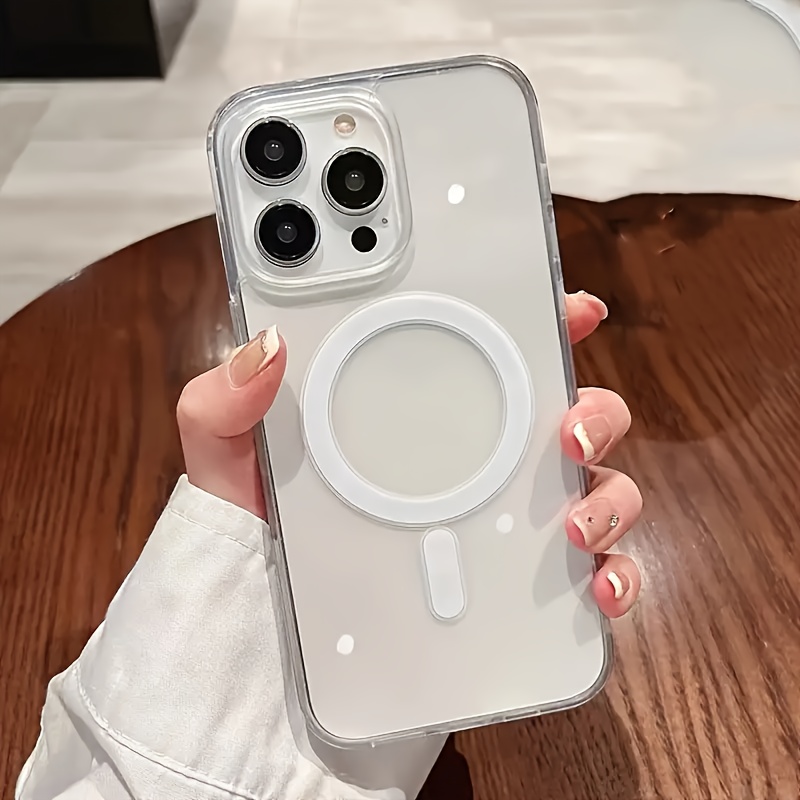 TEMU The Transparent Magnetic Phone Case Is Suitable For High-definition Clarity And Does Not Interfere With The Screen Protector For Iphone X To 16