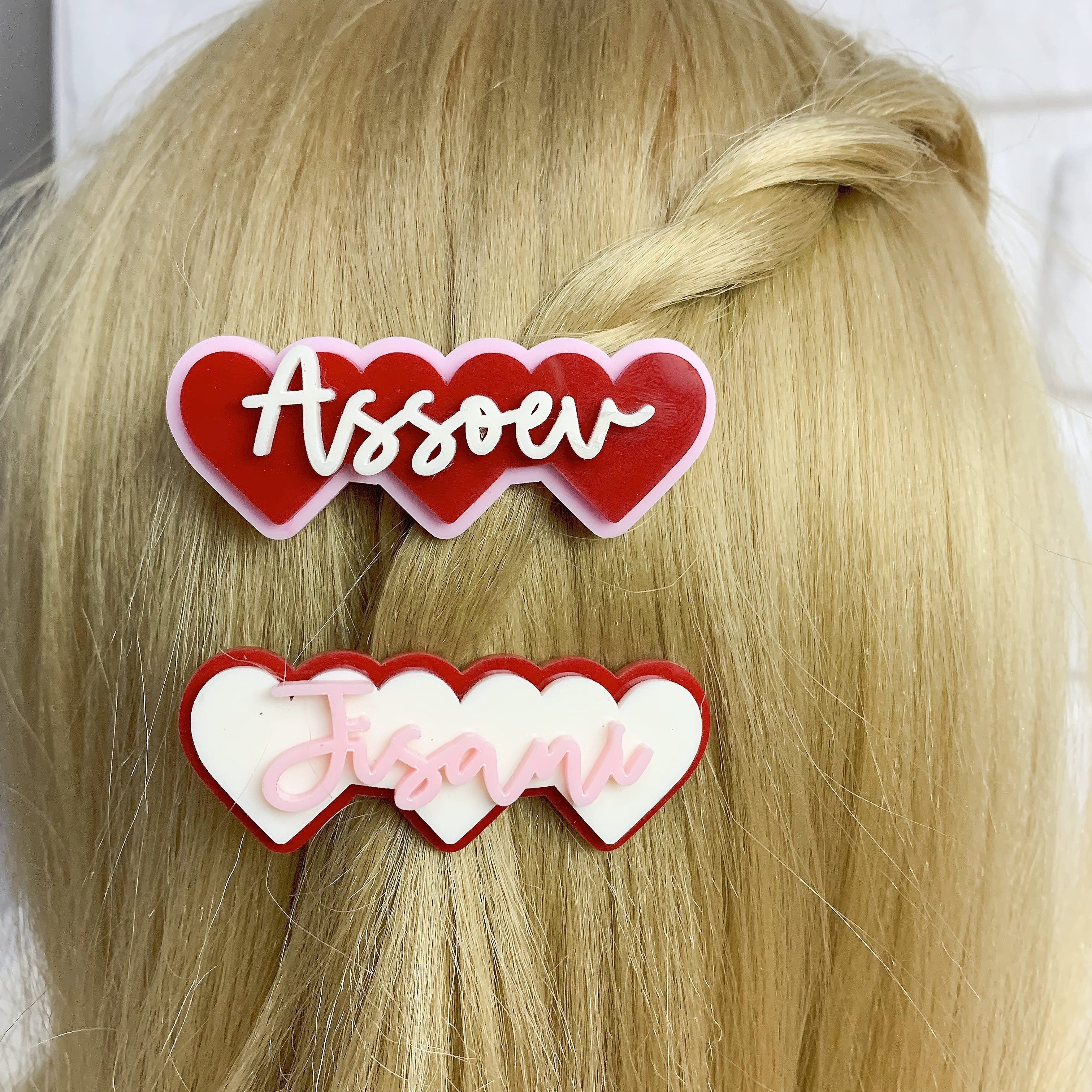 

Custom Acrylic Name Hair Clip - Personalized Macaron-inspired, Triple-layer Design With - Perfect Gift For Women &