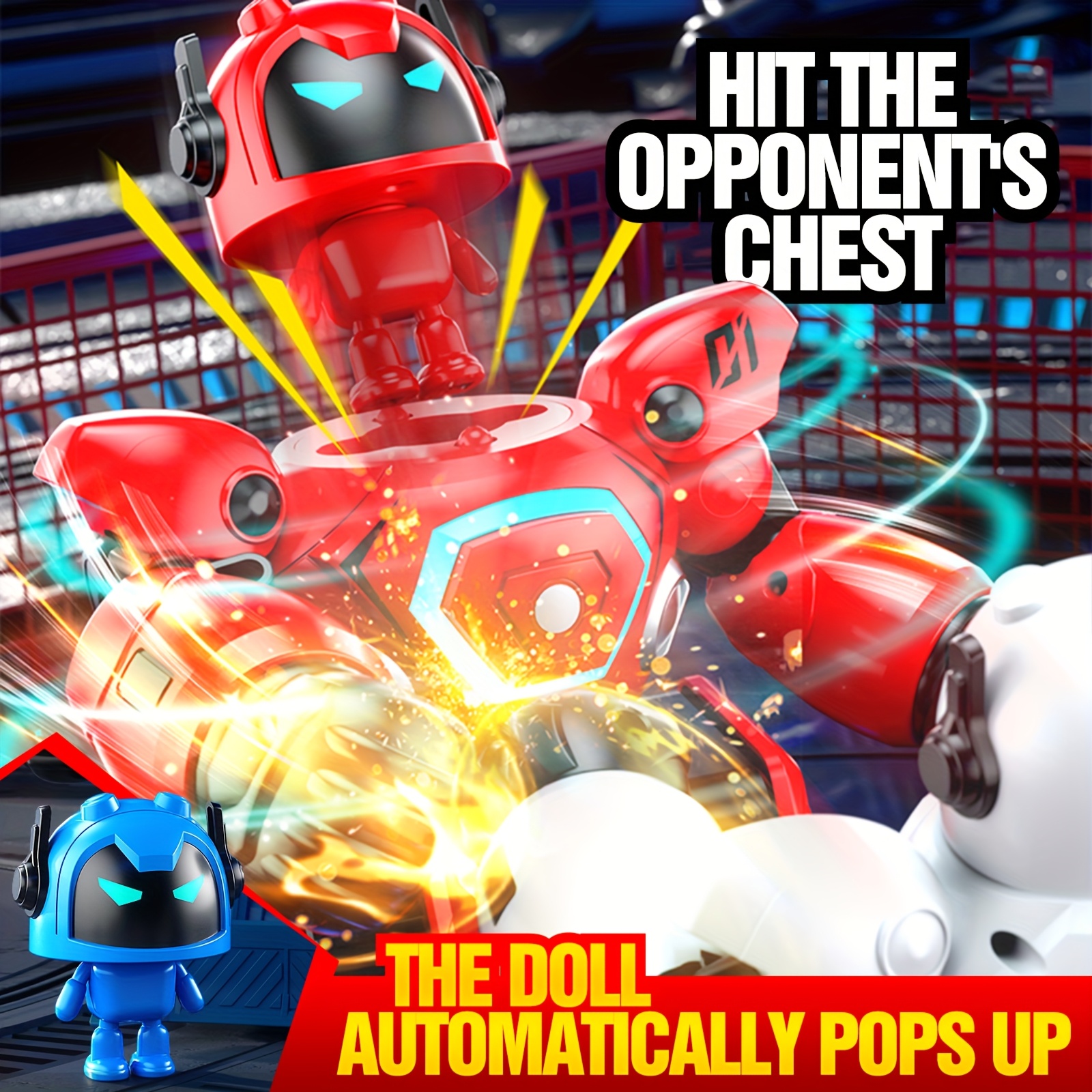 Remote Control Fighting Robot 2pcs Set, with Adjustable Sound And Light Remote Shooting Battle Robot, Fun Electronic Battle Robot Toy, Christmas Birthday Gift for Boys Over