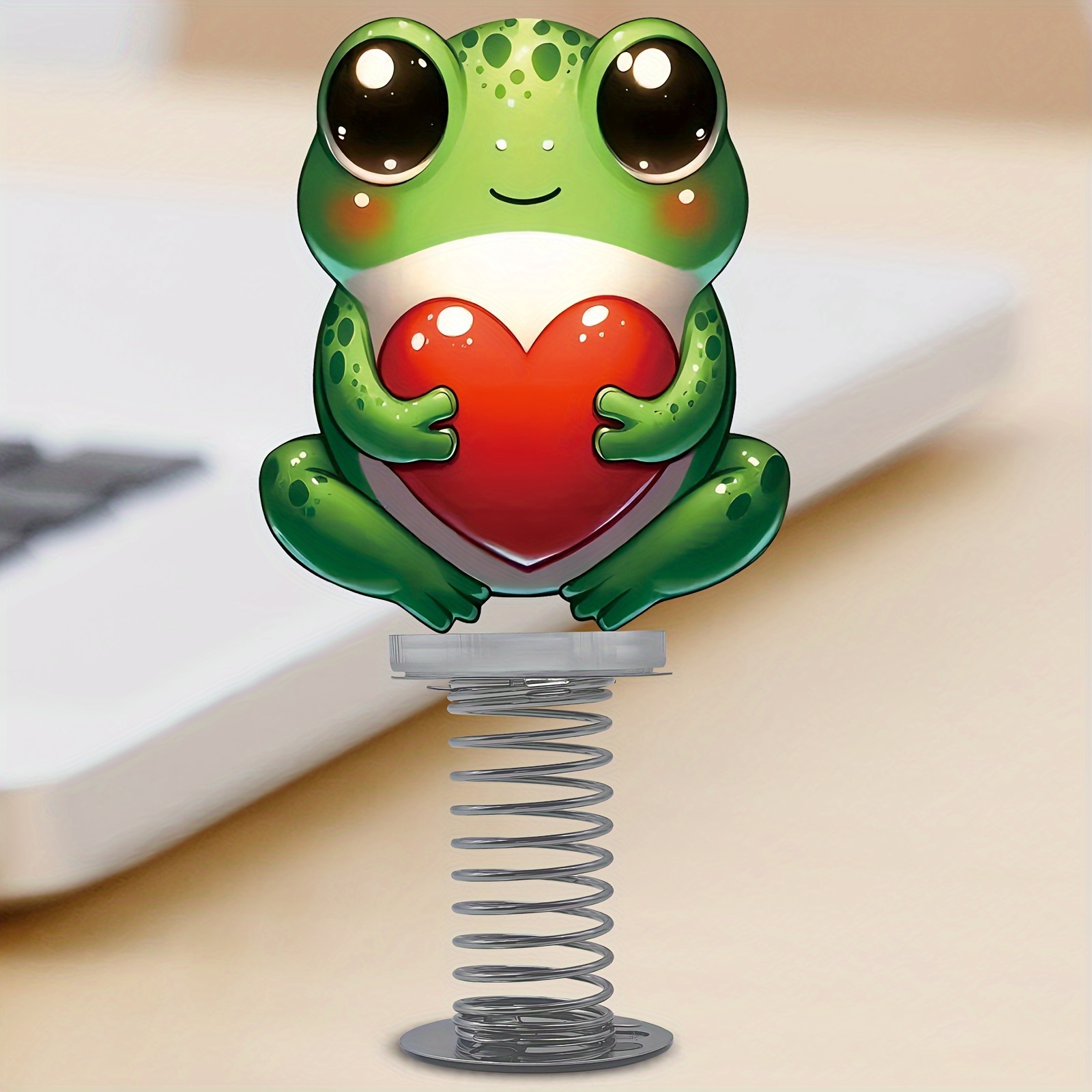 

Acrylic Dashboard Ornament - Love Heart Holding Frog, Car Interior Decoration, Desk Accessory, Office Decor, Valentine's Day Gift, Birthday Present For Loved Ones