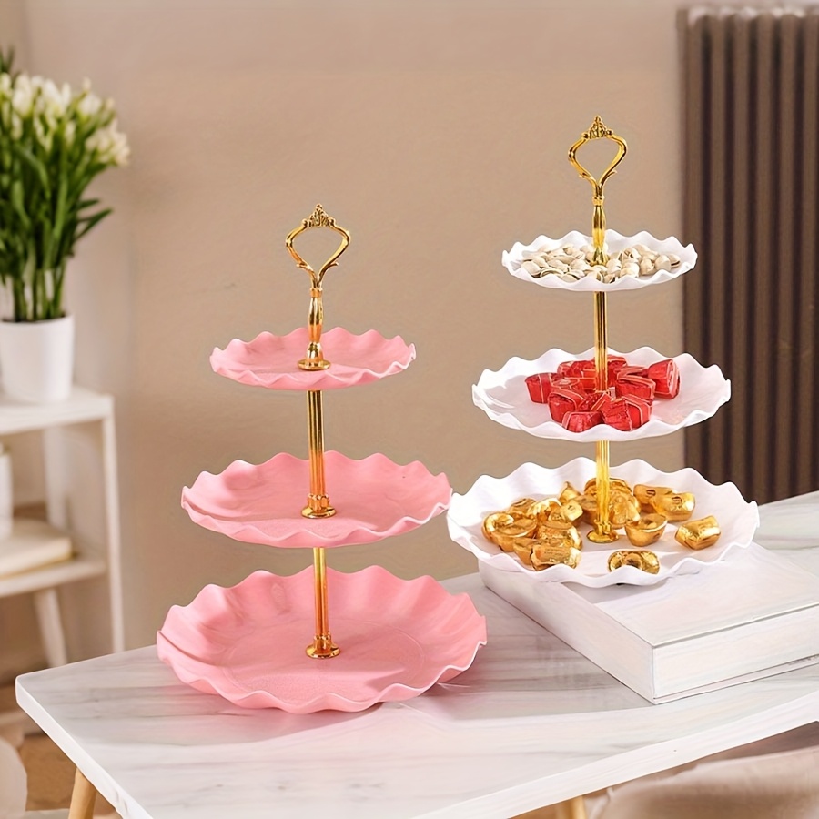tier european plastic cake stand golden accents Temu Pakistan