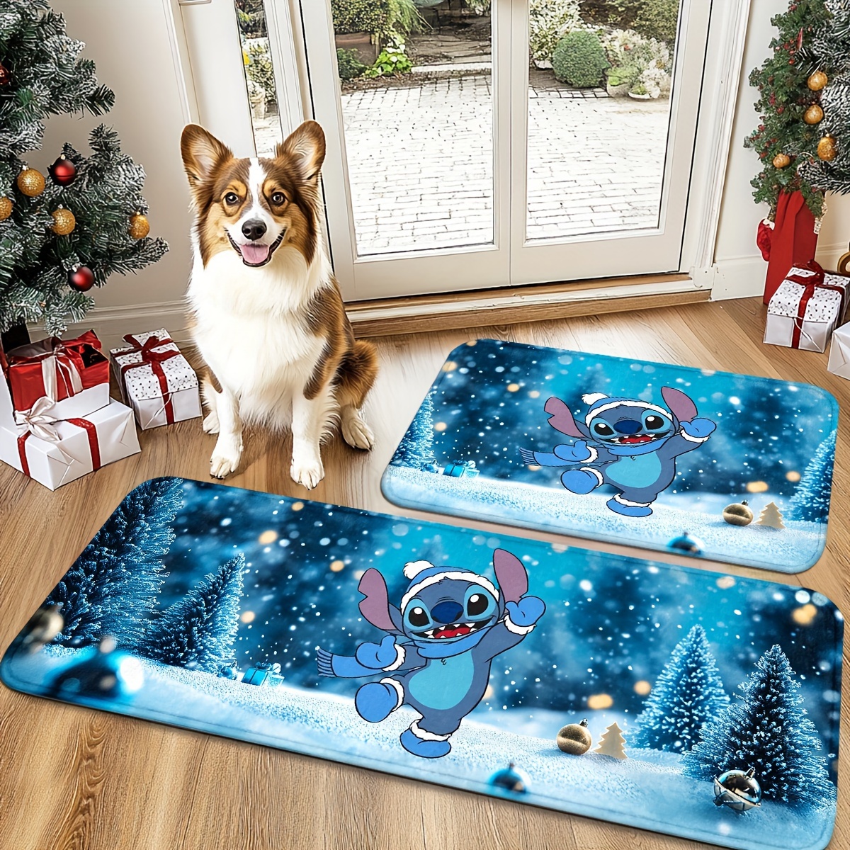 

Officially Licensed Christmas Door Mat - Non-slip, Washable Polyester, , Kitchens, Laundries, Bathrooms, And Bedrooms - Home Decor, In 1pc Or 2pcs Set