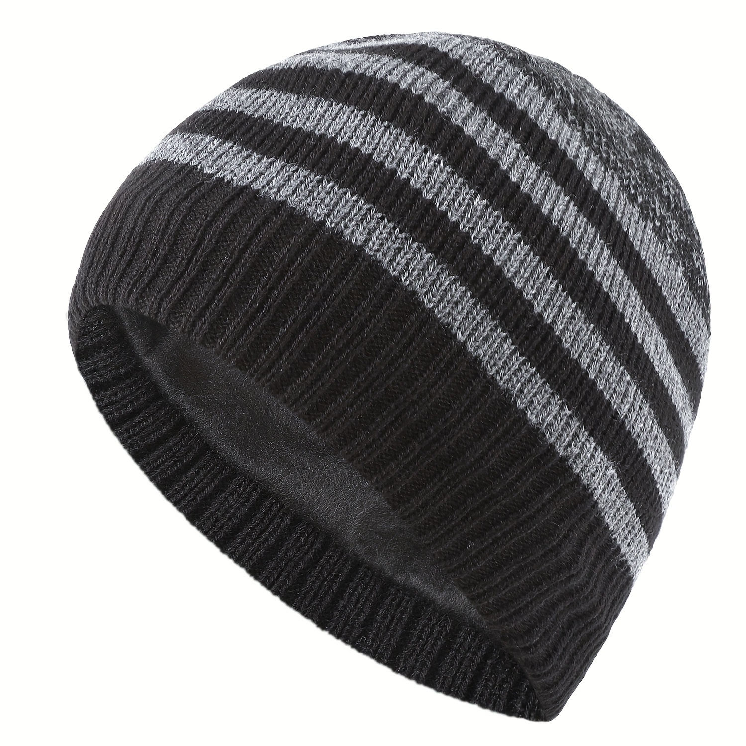TEMU Warm Winter Hat Unisex -lined Beanie Knitted For Men And Women Outdoor Sports Knit Hat Autumn Winter Dad Ski Hat Youth Fashion Knitted Short